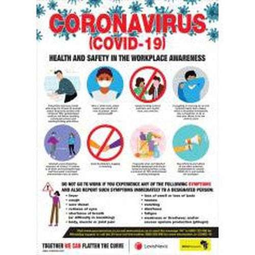 Covid-19 Health and Safety in Workplace A1 Poster – Health