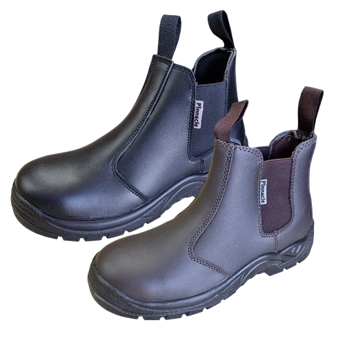 Black chelsea safety boots on sale