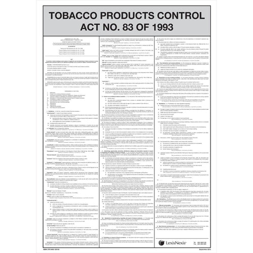 Tobacco products control Act Poster Health & Safety Shopping
