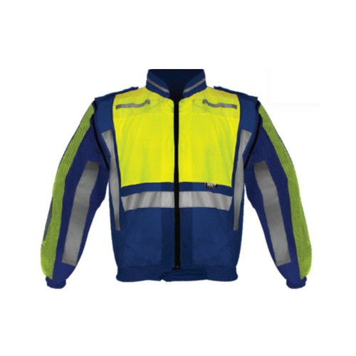 Blue Metro reflective Jacket detachable sleeves Health & Safety Shopping