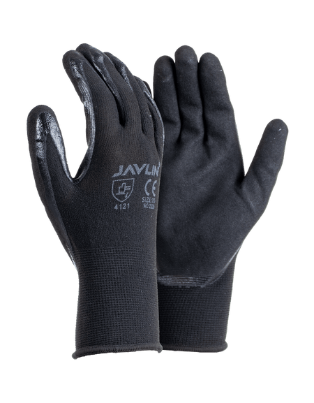 Double Dipped Palm Coated Nitrile Flexi Gloves - Javlin