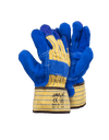 Premium Blue Leather Candy Stripe Gloves
