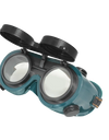 Flip front welding goggles