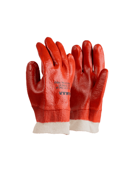 SABS PVC Chemical And Acid Knit Wrist Gloves