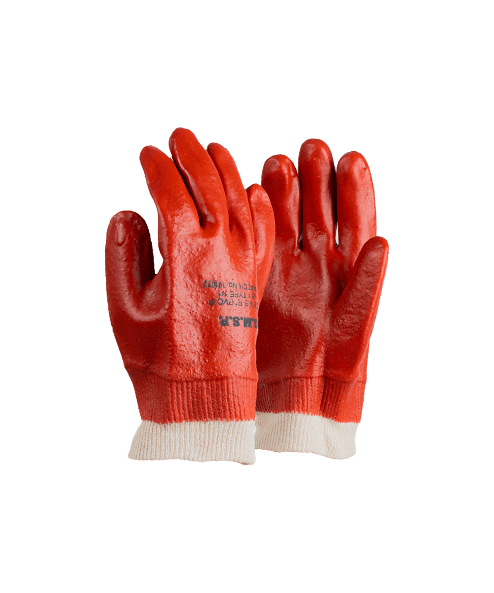 SABS PVC Chemical And Acid Knit Wrist Gloves