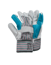 Chrome Leather Reinforced Candy Stripe Gloves - Premium Quality