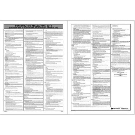 Construction Regulations (of OHS Act 1993) 201 Poster A1