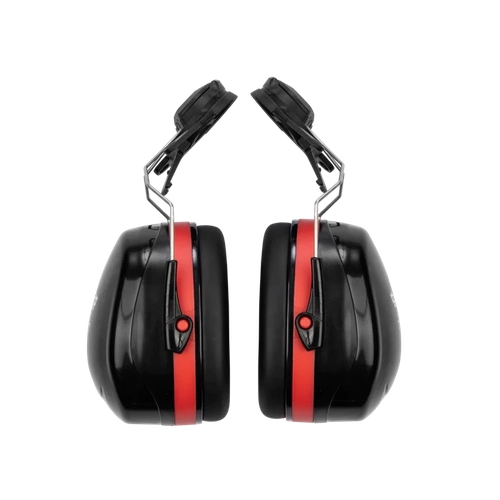 Helmet Mounted Red Ear Muffs