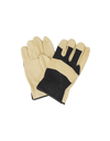 Beige VIP Cowhide Gloves With Mesh Back For Ventilation
