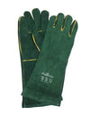 Green leather welding gloves