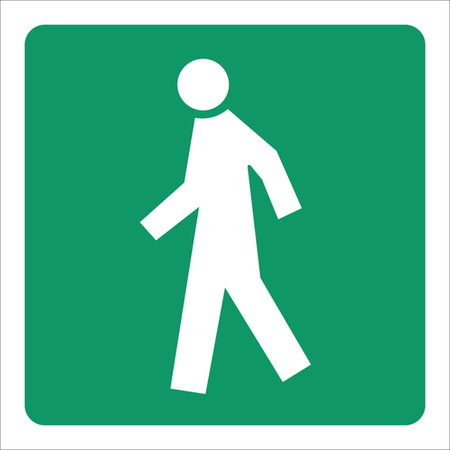 Safe walkway pathway sign SABS - GA8