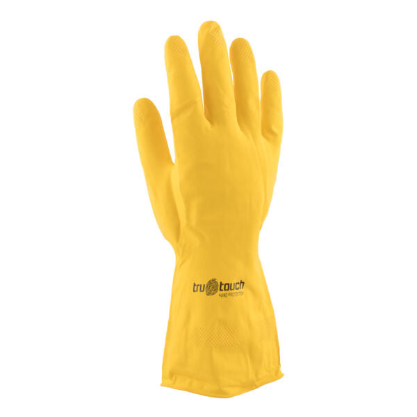 REBEL Tru Touch Yellow Rubber Household Gloves