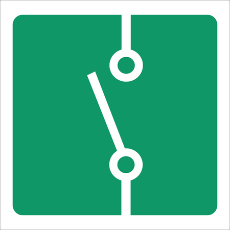 Electric Isolator switch sign SABS - GA16