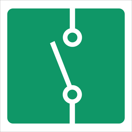 Electric Isolator switch sign SABS - GA16
