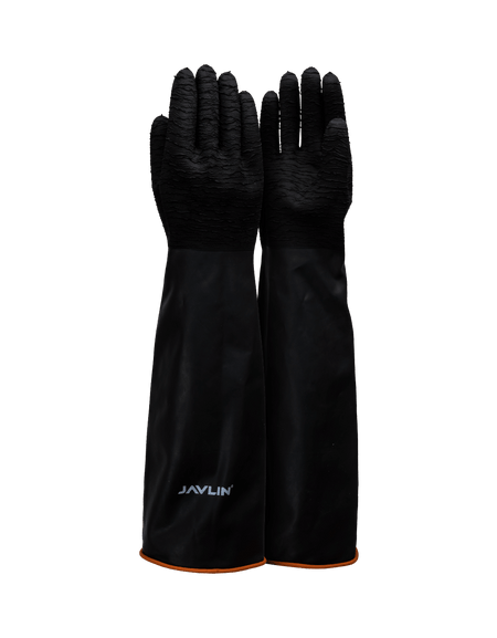 Shoulder Length Industrial Rough Palm Rubber Gloves