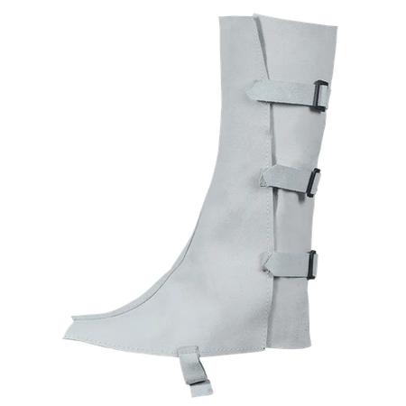 Chrome leather knee spats