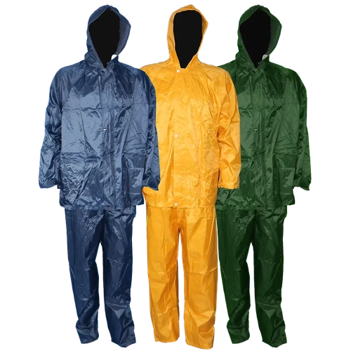 PVC Rubberised Plain Rain Suit Health Safety Shopping