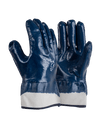 Premium Blue Nitrile Fully Coated Canvas Cuff Gloves - Javlin