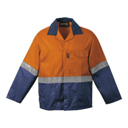 Two tone Lime and Navy Premier Conti Jacket with Reflective tape