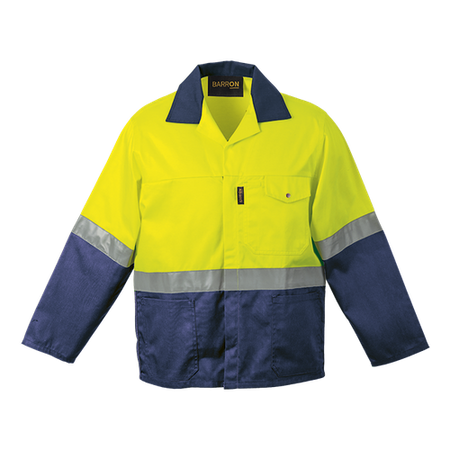 Two tone Lime and Navy Premier Conti Jacket with Reflective tape