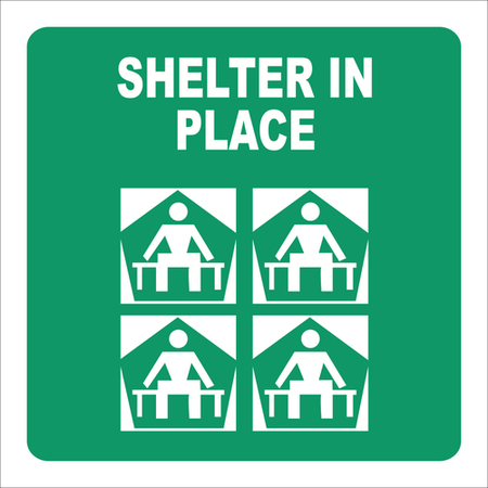 Shelter in place sign SABS - GA25