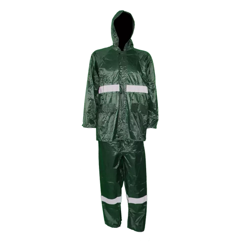 Rain suit with reflective tape - Oxford Rubberised
