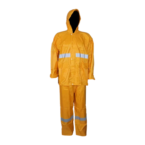 Rain suit with reflective tape - Oxford Rubberised