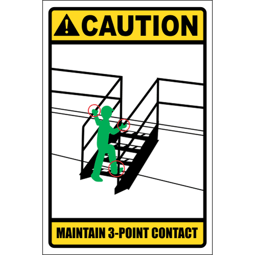 3 point contact sign