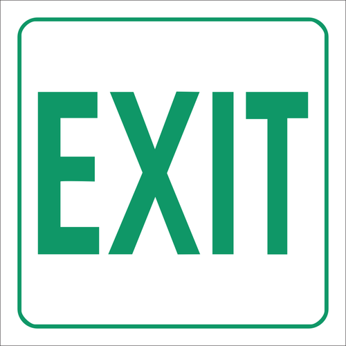 Green Exit sign SABS - GA33