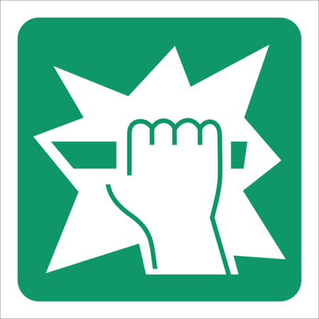 Break glass for key sign SABS - GA35