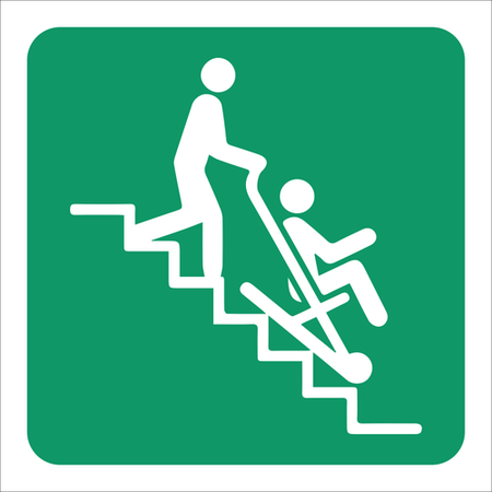 Evacuation stair chair sign SABS - GA36