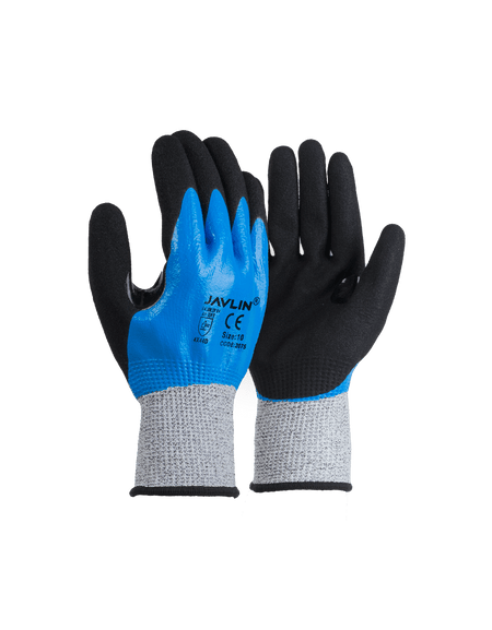Cut 5/D Liner -fully coated nitrile glove with reinforced thumb crotch - Javlin