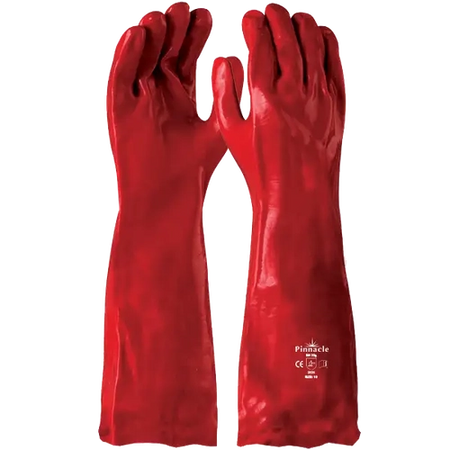 PVC Red Gloves (40cm Length)
