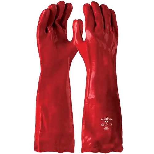 PVC Red Gloves (40cm Length)