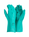 Green Nitrile Flock Lined Gloves - Javlin