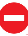 No Entry road works sign