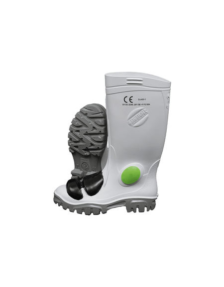 Neptun White Knee Length Heavy Duty Metaguard Steel Toe & Midsole Gumboot Shosholoza