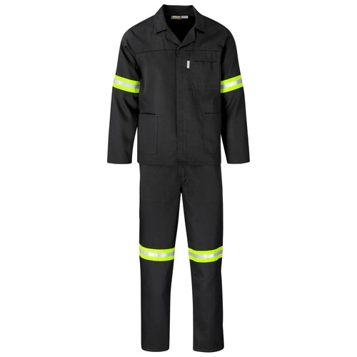 Polycotton worksuits with reflective tape - Assorted Colours