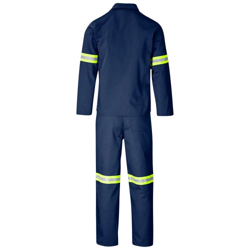 Polycotton worksuits with reflective tape - Assorted Colours