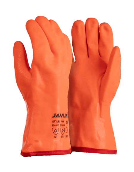 Orange PVC Insulated Freezer Gauntlet Gloves – 30cm