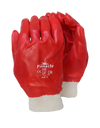 PVC Red Knit Wrist Gloves