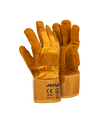 Yellow Leather Freezer Gloves
