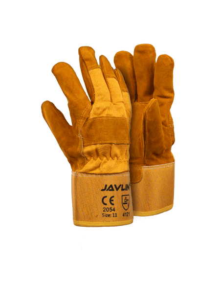 Yellow Leather Freezer Gloves