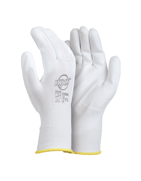 White Liner Gloves PU Coated - Javlin