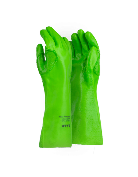 Green PVC Reinforced Gloves – 35cm