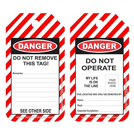 Lock out tag out (LOTO) Tags (Set of 10)