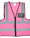 Reflective vest Contractor vest with Zip and ID pouch. Assorted Colours