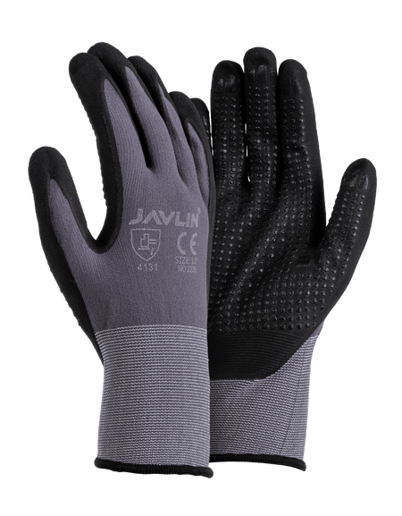 Microfoam PU Nitrile Coated Dotted Palm Flexi Gloves