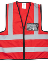 Reflective vest Contractor vest with Zip and ID pouch. Assorted Colours