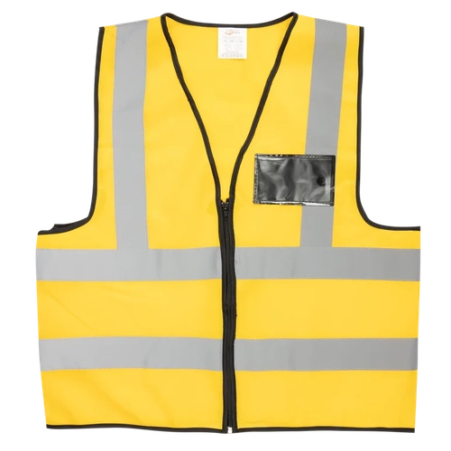 Reflective vest Contractor vest with Zip and ID pouch